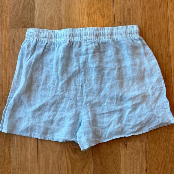 Stark X Wome’s Shorts Blue 100% Linen Size Small - Picture 2 of 4